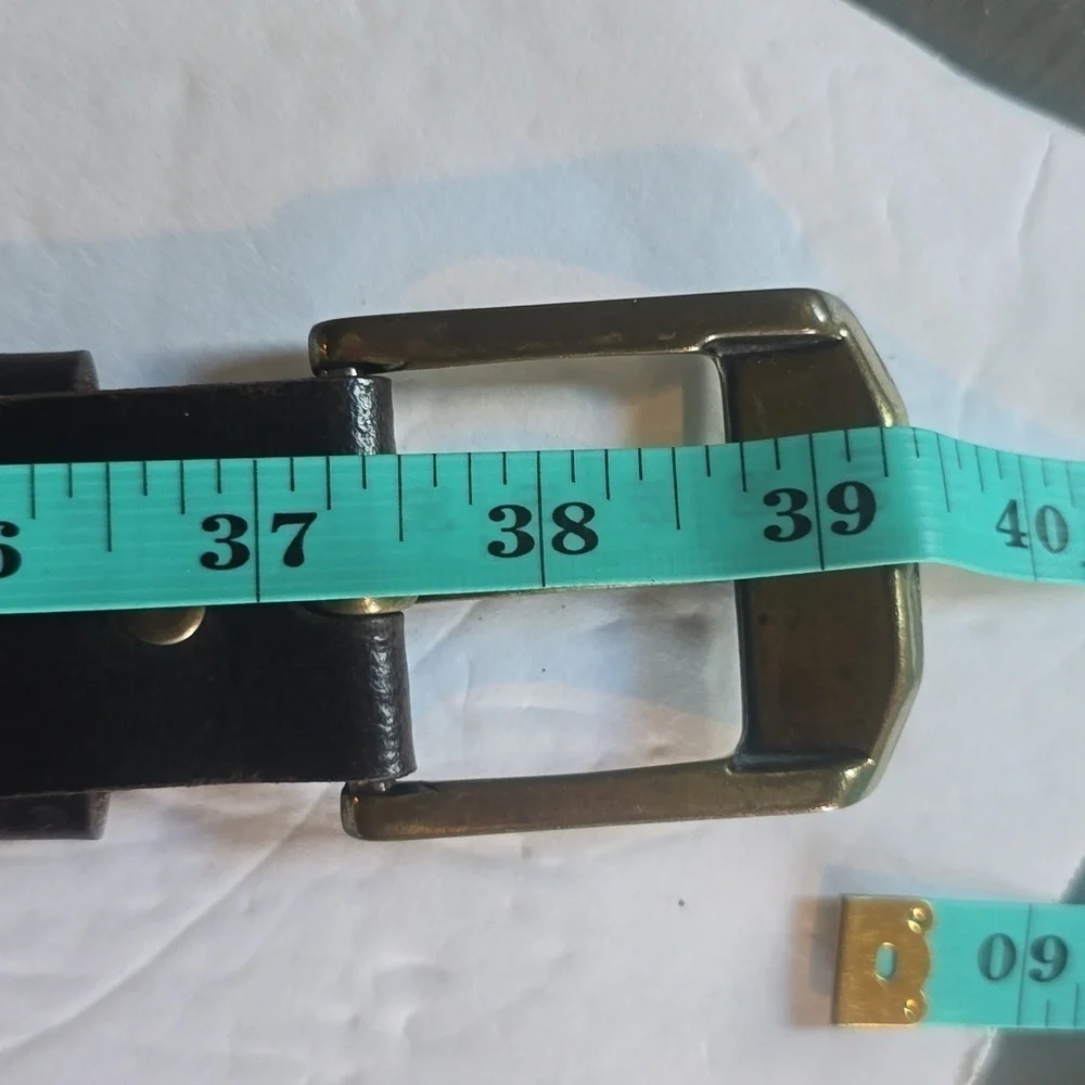 Levi Strauss & Co Vintage Dark Brown/Brass Buckle Neutral Belt Sz.M/L
